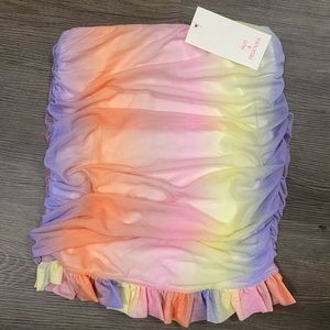 NWT Hot & Delicious Rainbow Stretchy Mesh Mini Skirt